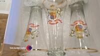 8 x 1953 Coronation glasses, 4 x lager, 4 x shots - 4
