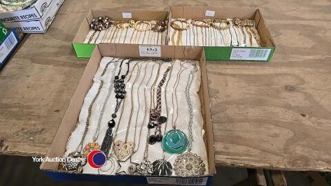 3 x trays of fashion and costume jewellery