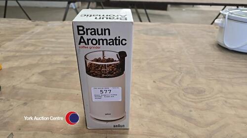 Braun Aromatic Coffee Grinder, boxed and unused
