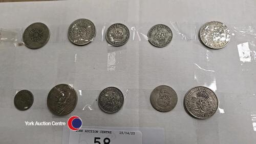 10 silver pre 1947 coins