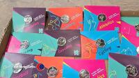 Selection of London 2012 Olympic 50pence coins in original packaging. - 2