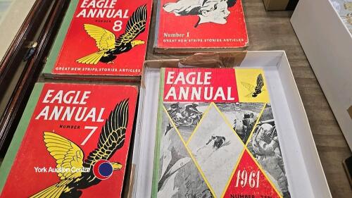 4 x 3in Eagle comic annuals, 1950 and 1961. First Girl annual c1952