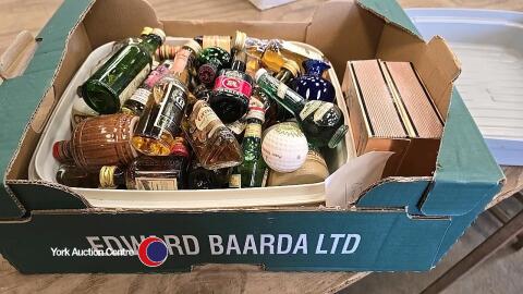 1 box of vintage alcohol miniatures- not for consumption