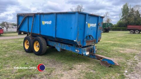 West 10T tipping trailer, auto door