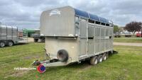 Graham Edwards 12ft livestock trailer, c/w sheep decks, new tyres, brake shoes and cable. LED lights, handle in office