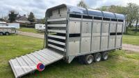 Graham Edwards 12ft livestock trailer, c/w sheep decks, new tyres, brake shoes and cable. LED lights, handle in office - 3