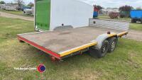 4 wheeled trailer, Alko chassis, 14ft long, key/lights in office - 5