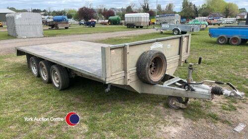 Graham Edwards 14ft general purpose trailer, c/w recent new floor, ramp trays, LED lights