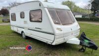 Abbey Accailm 4 berth fixed bed caravan, 2003, key in office