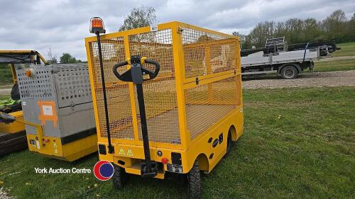 Electric powered, large, 13amp, 4 wheel barrow, cage sides