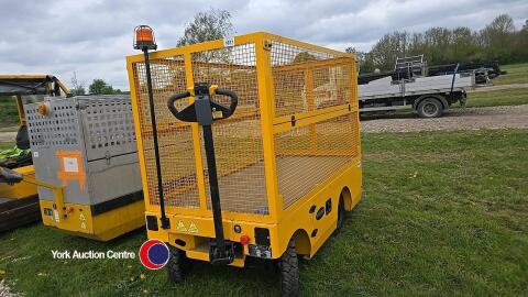 Electric powered, large, 13amp, 4 wheel barrow, cage sides