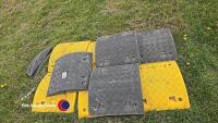 Road speed humps with end caps - 2