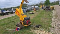 Towable wood chipper, blades in office