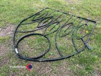 Metal arch top gate in black, Tuscan tree design inspired, made by a blacksmith, overall height 125cm, width including lugs 112cm - 2