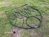 Metal arch top gate in black, Tuscan tree design inspired, made by a blacksmith, overall height 125cm, width including lugs 112cm - 3