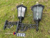2 x Victorian wall lamps