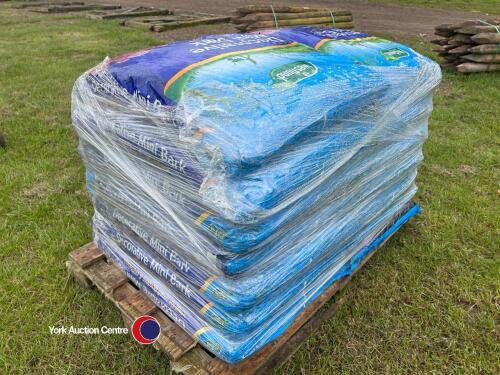 Pallet of decorative bark