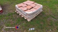 Approx 140 reclaimed 9 x 9 red quarry tiles