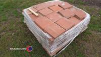 Approx 140 reclaimed 9 x 9 red quarry tiles - 2