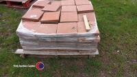Approx 140 reclaimed 9 x 9 red quarry tiles - 3