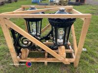 2 x vintage cast iron lanterns H 650mm x L 850mm - 2