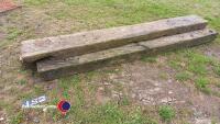 3 x 8ft railway sleepers, original