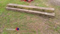 3 x 8ft railway sleepers, original - 2