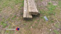 3 x 8ft railway sleepers, original - 3