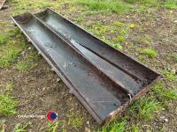 Cast iron double trough, approx 3ft 5in long x 1ft wide