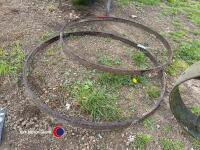 2 x metal cart wheels - 3