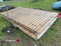 6 x approx 12ft x 6ft 6 fencing panels