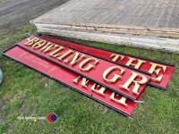 Large bowling green sign