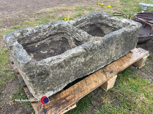 Double sided stone trough