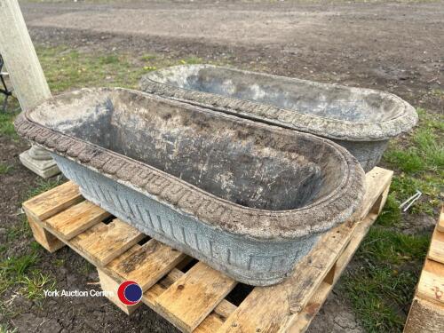 2 x oblong garden planters