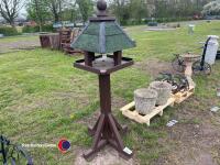 Wooden bird table