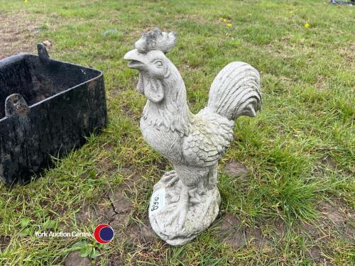 Garden statue of a cockerel