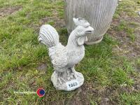 Garden statue of a cockerel - 2