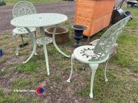Cast iron table and chairs, gc - 2