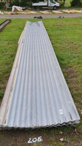 16 x used metal roof sheets 27ft long to cover 1m wide