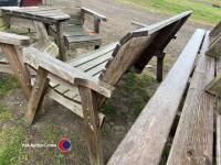 6ft wooden bench - 2