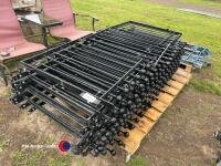 18 x 2m x 800 wrought iron railings with posts - 2