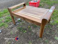 Hardwood garden table, new - 3