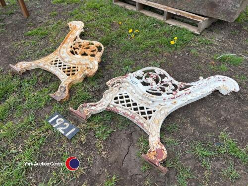 Cast iron bench ends