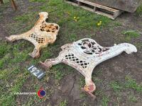Cast iron bench ends