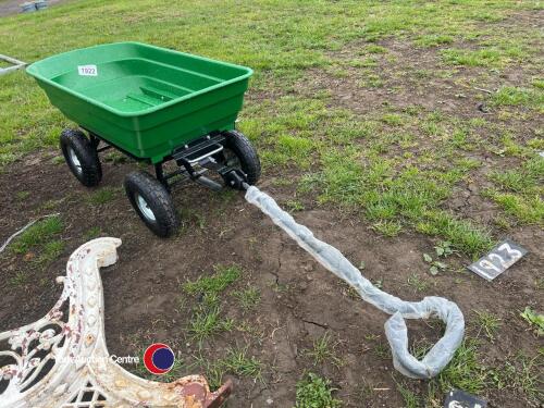 4 wheel garden tipping barrow