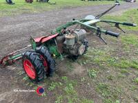 Petrol engined wide section grass cutter twin wheels - 3