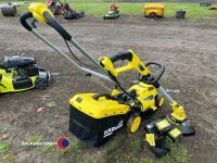 Karcher cordless lawnmower and strimmer 2 battery a d charger - 4