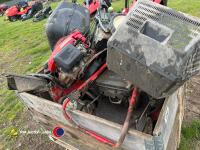 5 assorted rotary lawn mowers in wooden box, spares or repair - 4