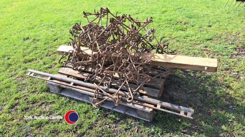 Set of chain harrows for compact tractor