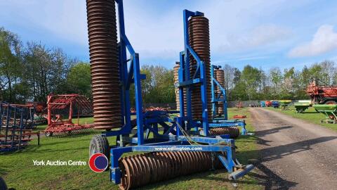 Edlington hydraulic folding 8.3m rollers, 24in cambridge rings